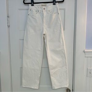 Madewell - The Perfect Vintage Wide-Leg Crop Jean in Tile White Size 24